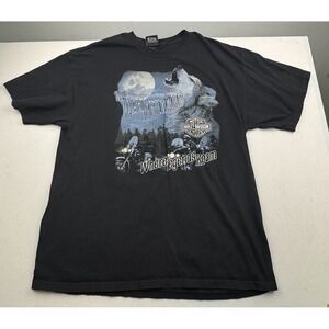 Vintage Taku Harley Davidson Juneau Alaska Shirt Men's L The Last Frontier Beefy